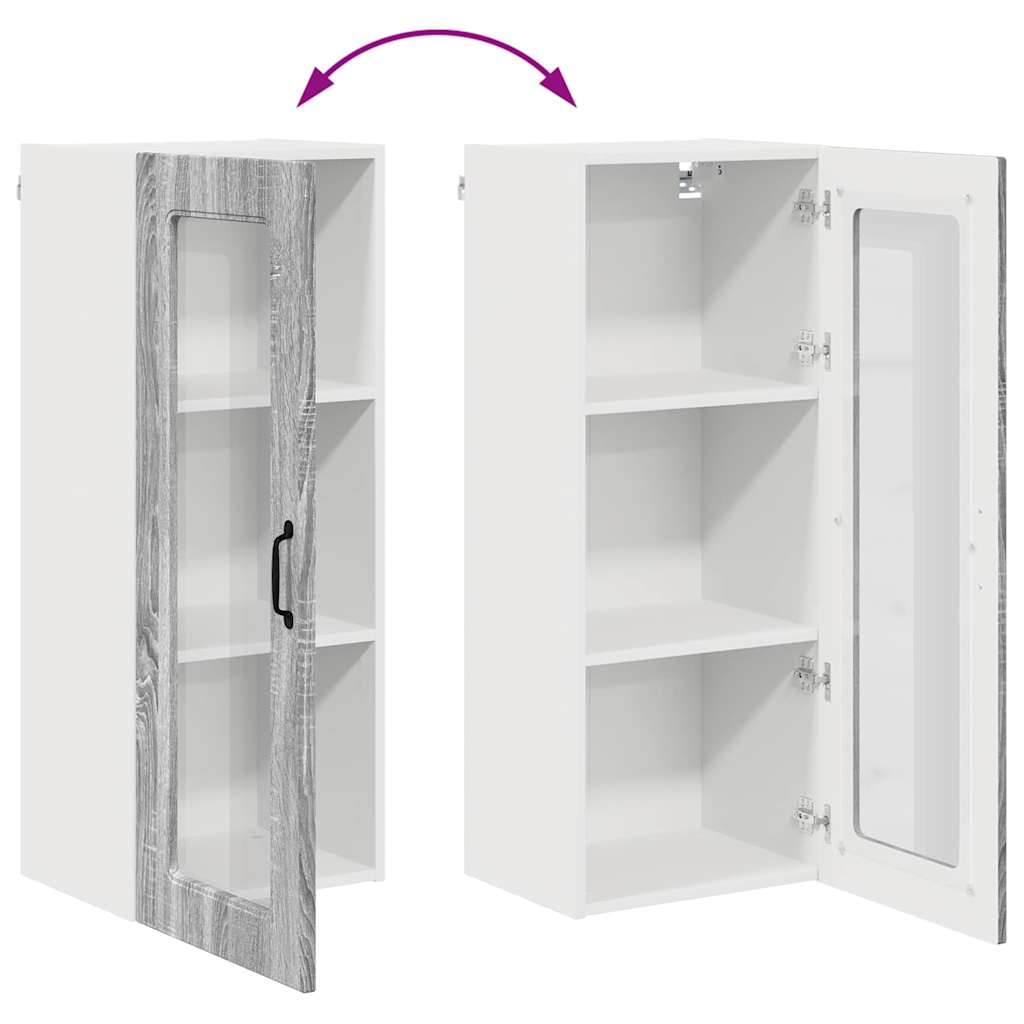 Vægskab til køkken Grå Sonoma 40 x 31 x 100 cm Konstrueret træ