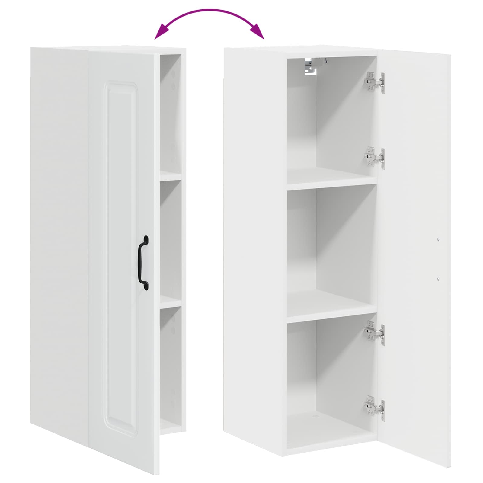 Panel til opvaskemaskine Kalmar Høj gloss hvid 30 x 31 x 100 cm