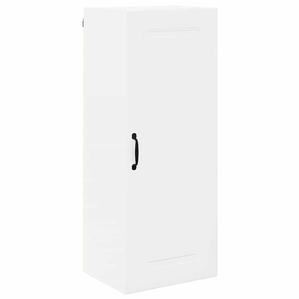 Vægskab til køkken med hylde Høj gloss hvid 40 x 31 x 100 cm