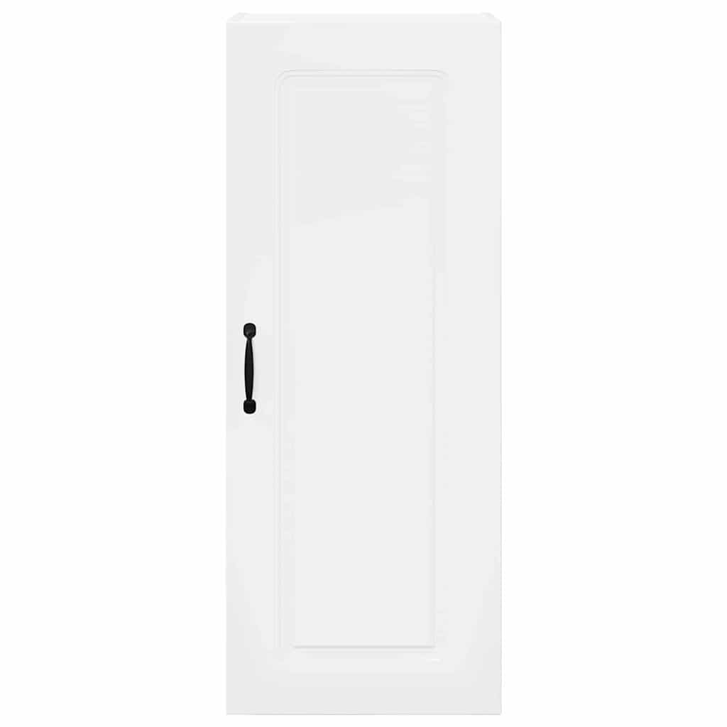 Vægskab til køkken med hylde Høj gloss hvid 40 x 31 x 100 cm