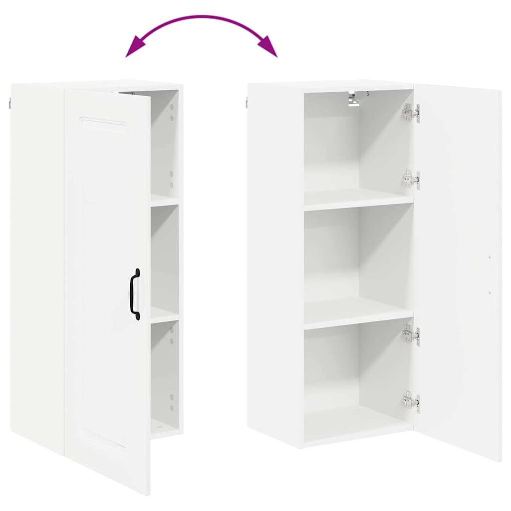 Vægskab til køkken med hylde Høj gloss hvid 40 x 31 x 100 cm