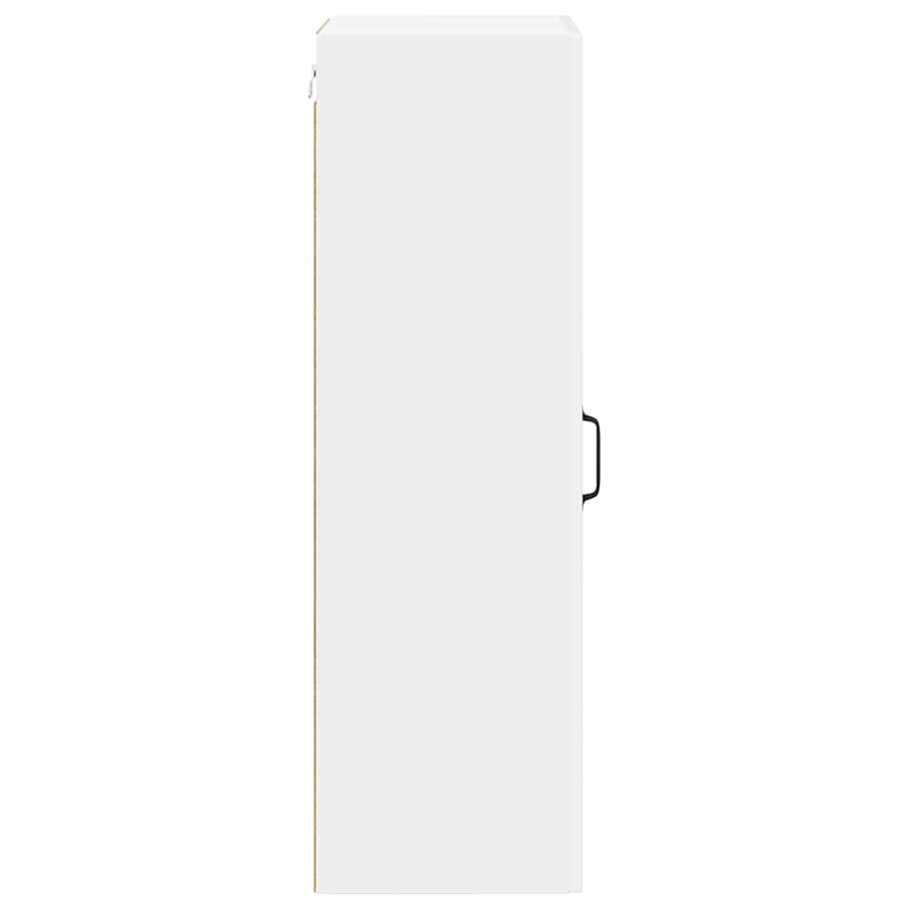 Vægskab til køkken med hylde Høj gloss hvid 40 x 31 x 100 cm