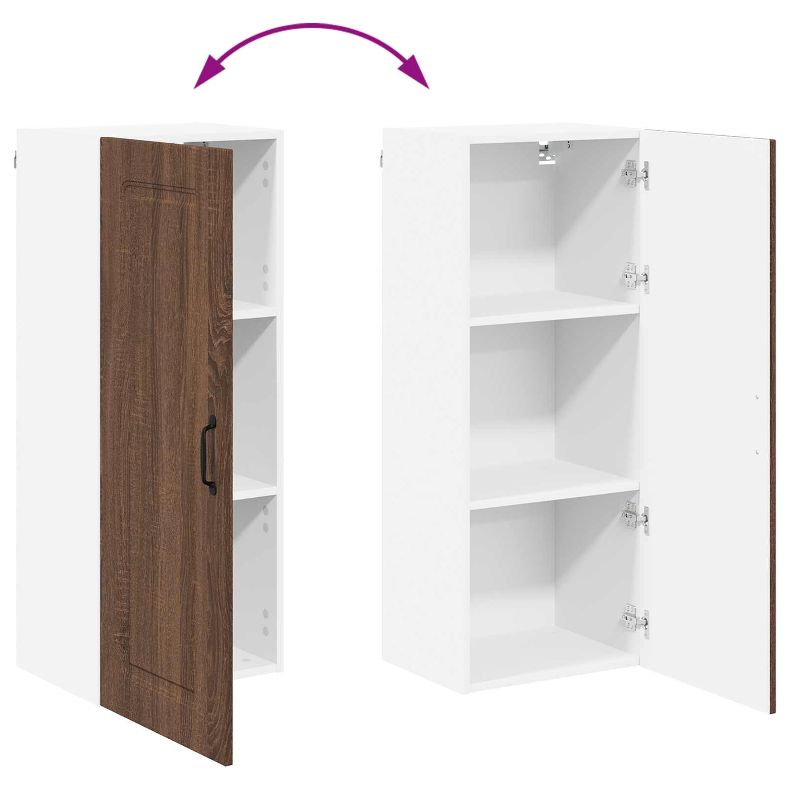 Panel til opvaskemaskine Kalmar Brun eg 40 x 31 x 100 cm