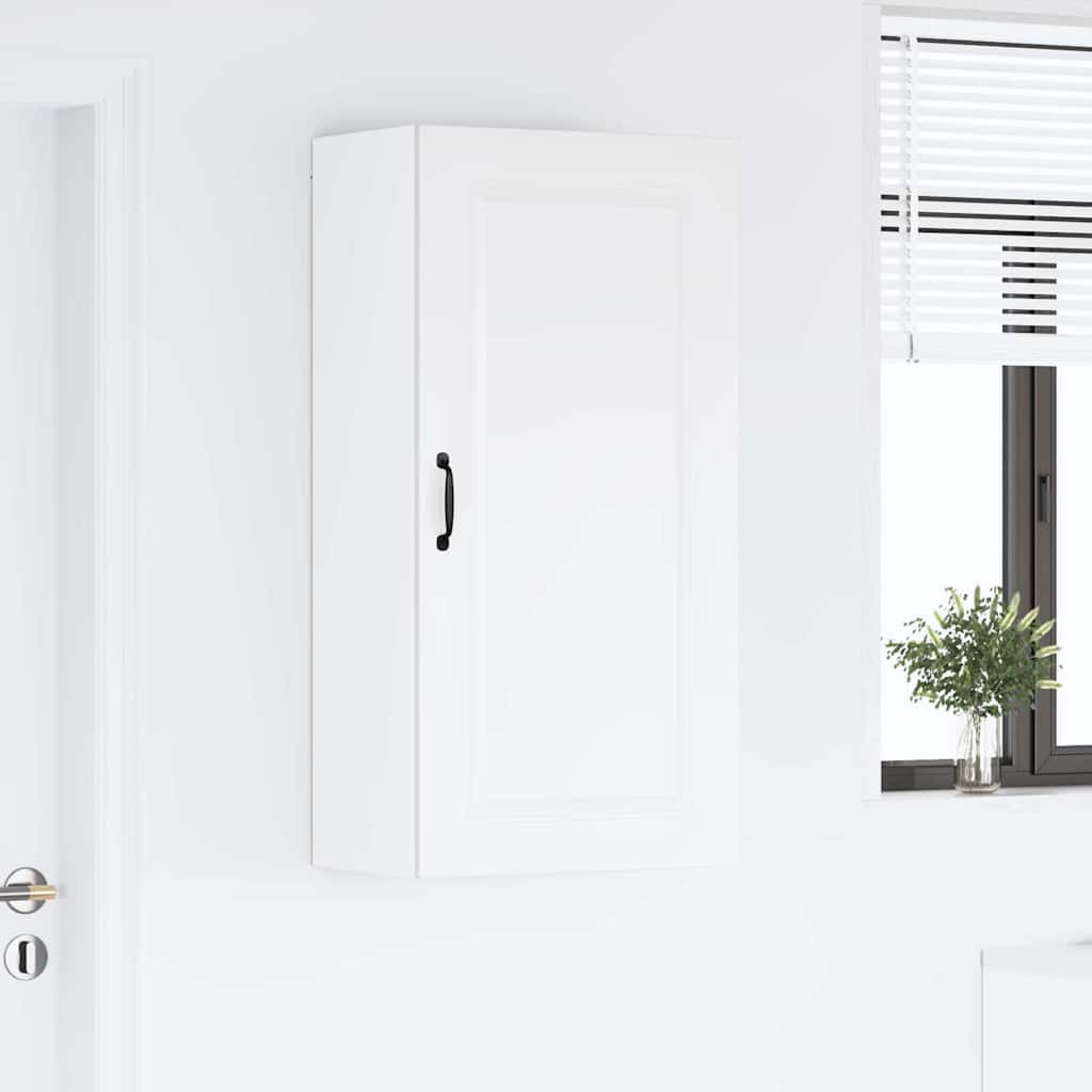 Vægskab til køkken med hylde Høj gloss hvid 50 x 31 x 100 cm