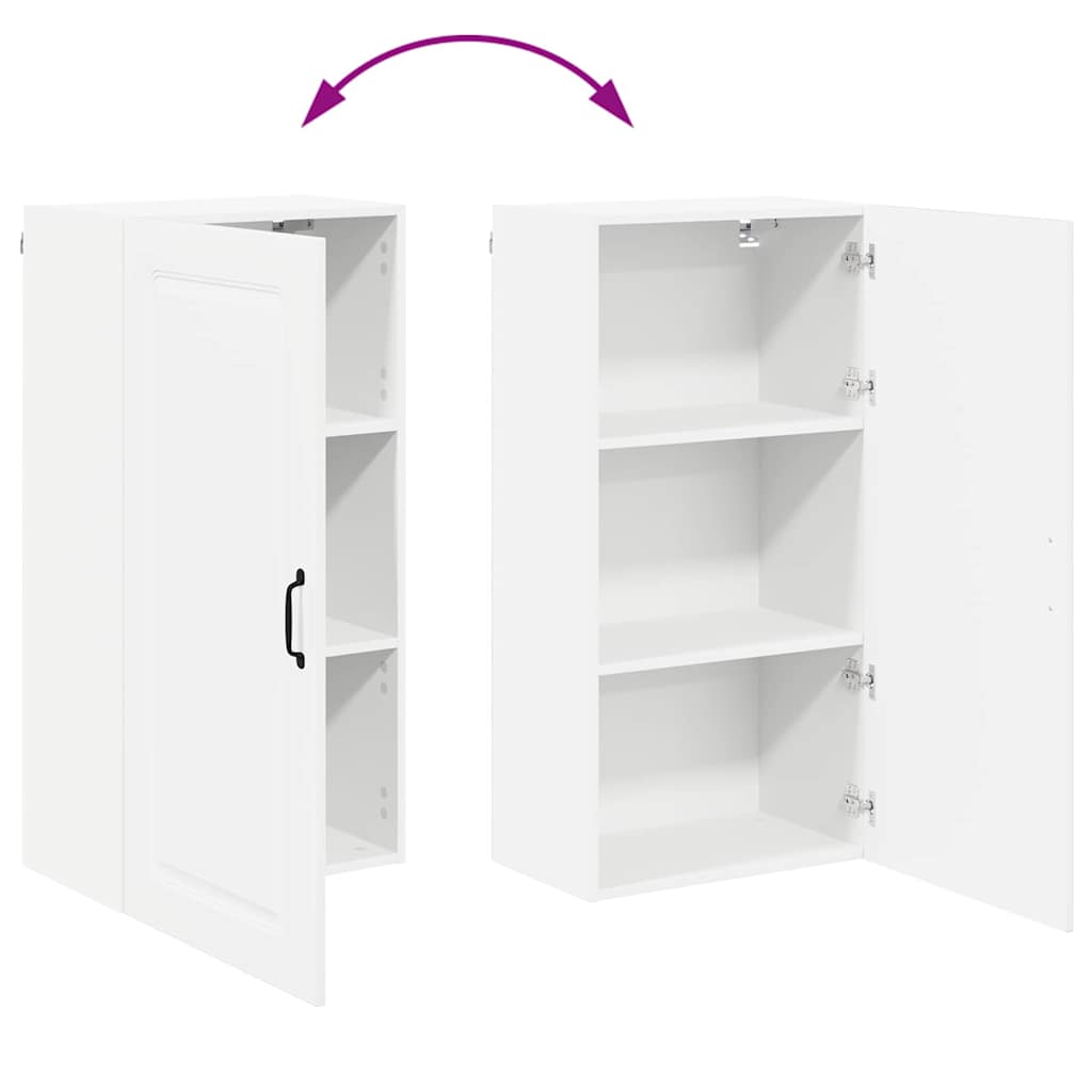 Vægskab til køkken med hylde Høj gloss hvid 50 x 31 x 100 cm