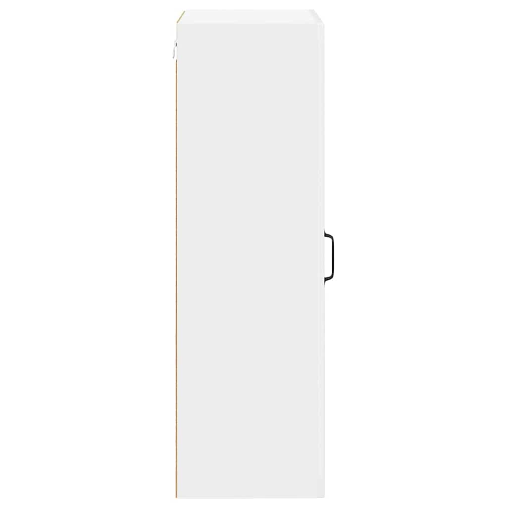 Vægskab til køkken med hylde Høj gloss hvid 50 x 31 x 100 cm