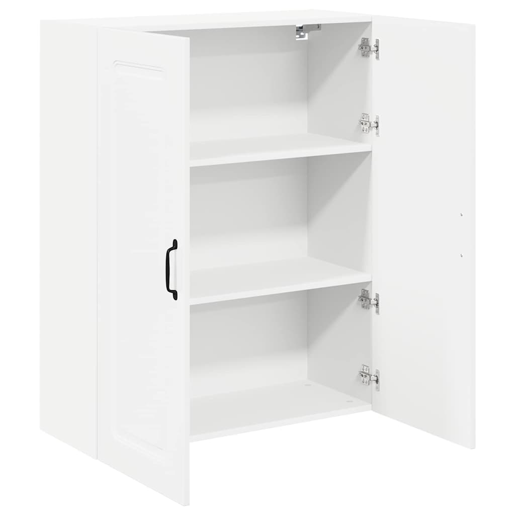 Vægskab til køkken med hylde Høj gloss hvid 80 x 31 x 100 cm