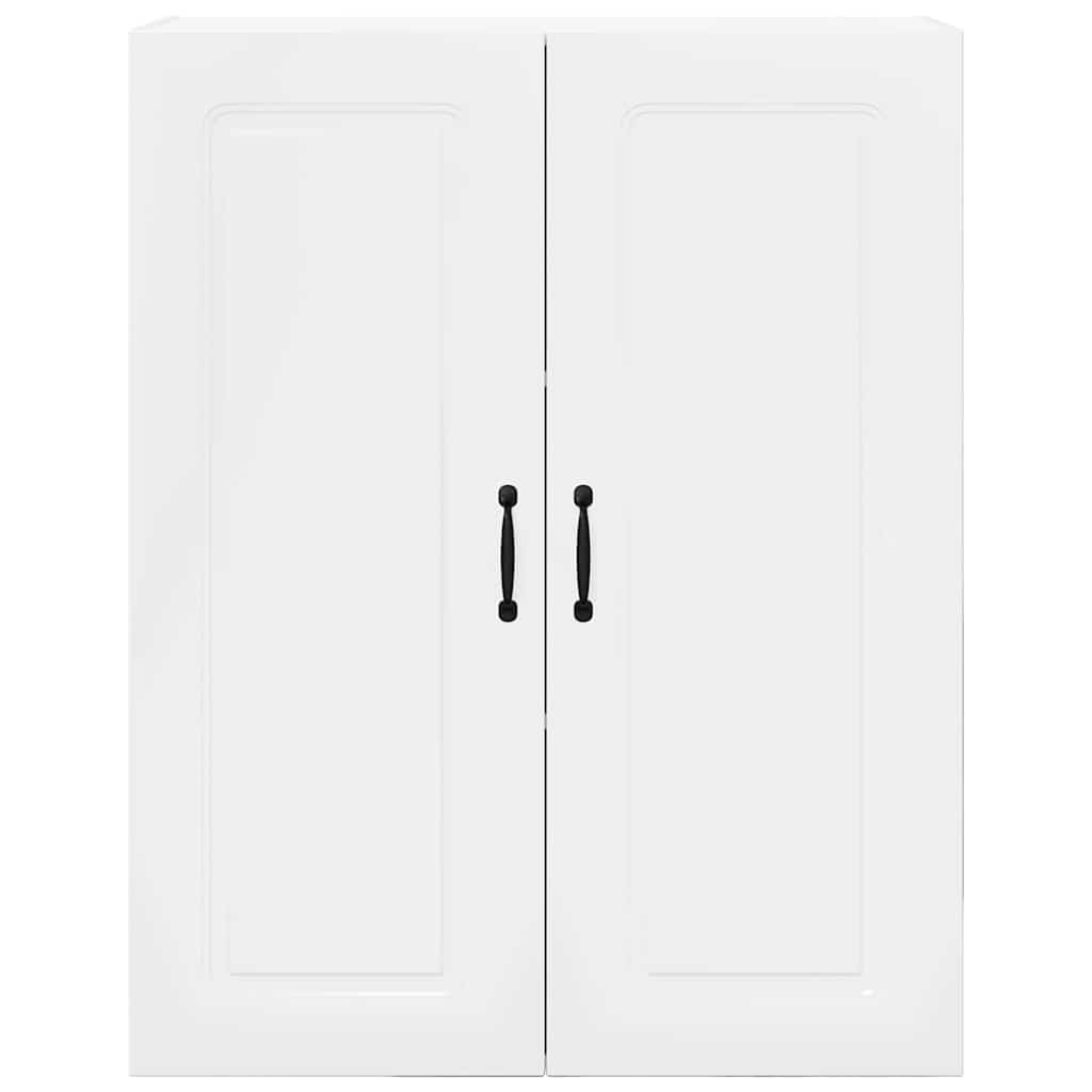 Vægskab til køkken med hylde Høj gloss hvid 80 x 31 x 100 cm