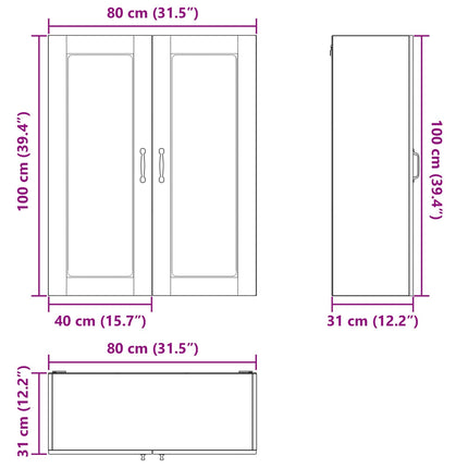 Panel til opvaskemaskine Kalmar Hvid 80 x 31 x 100 cm