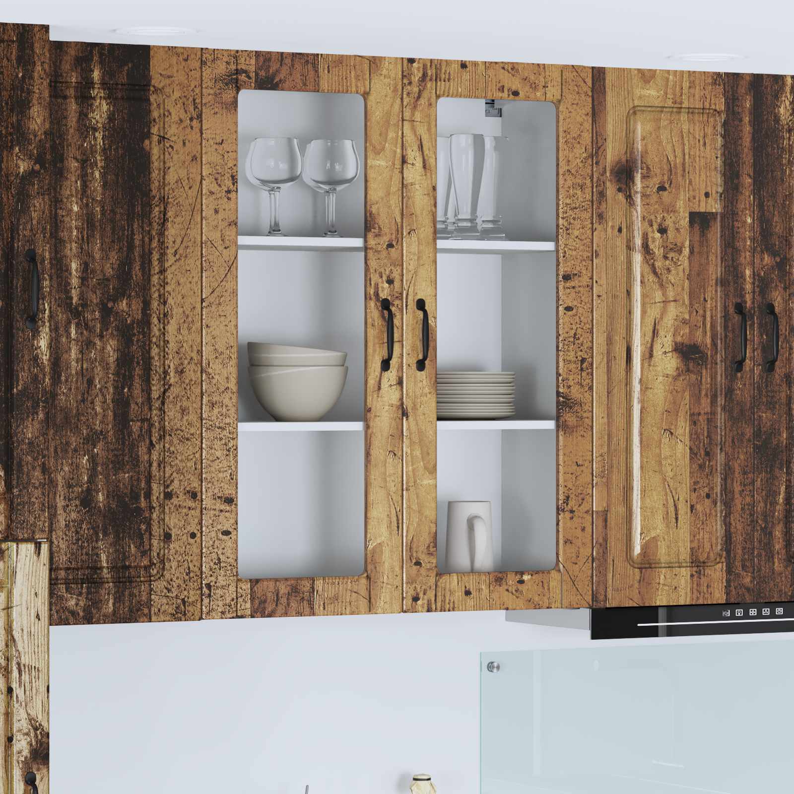 Panel til opvaskemaskine Kalmar Gammelt træ 80 x 31 x 100 cm