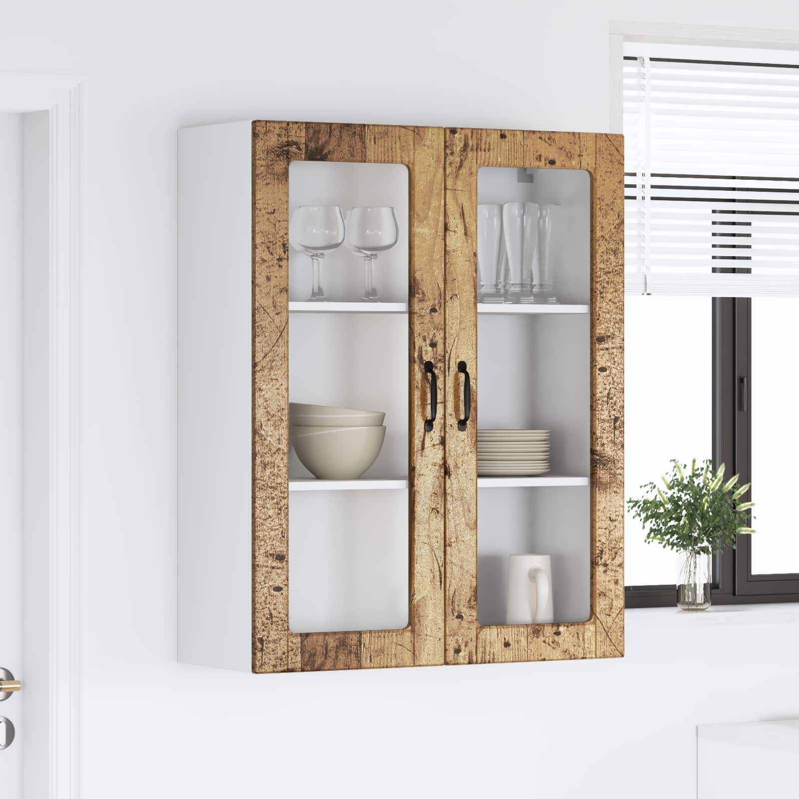 Panel til opvaskemaskine Kalmar Gammelt træ 80 x 31 x 100 cm