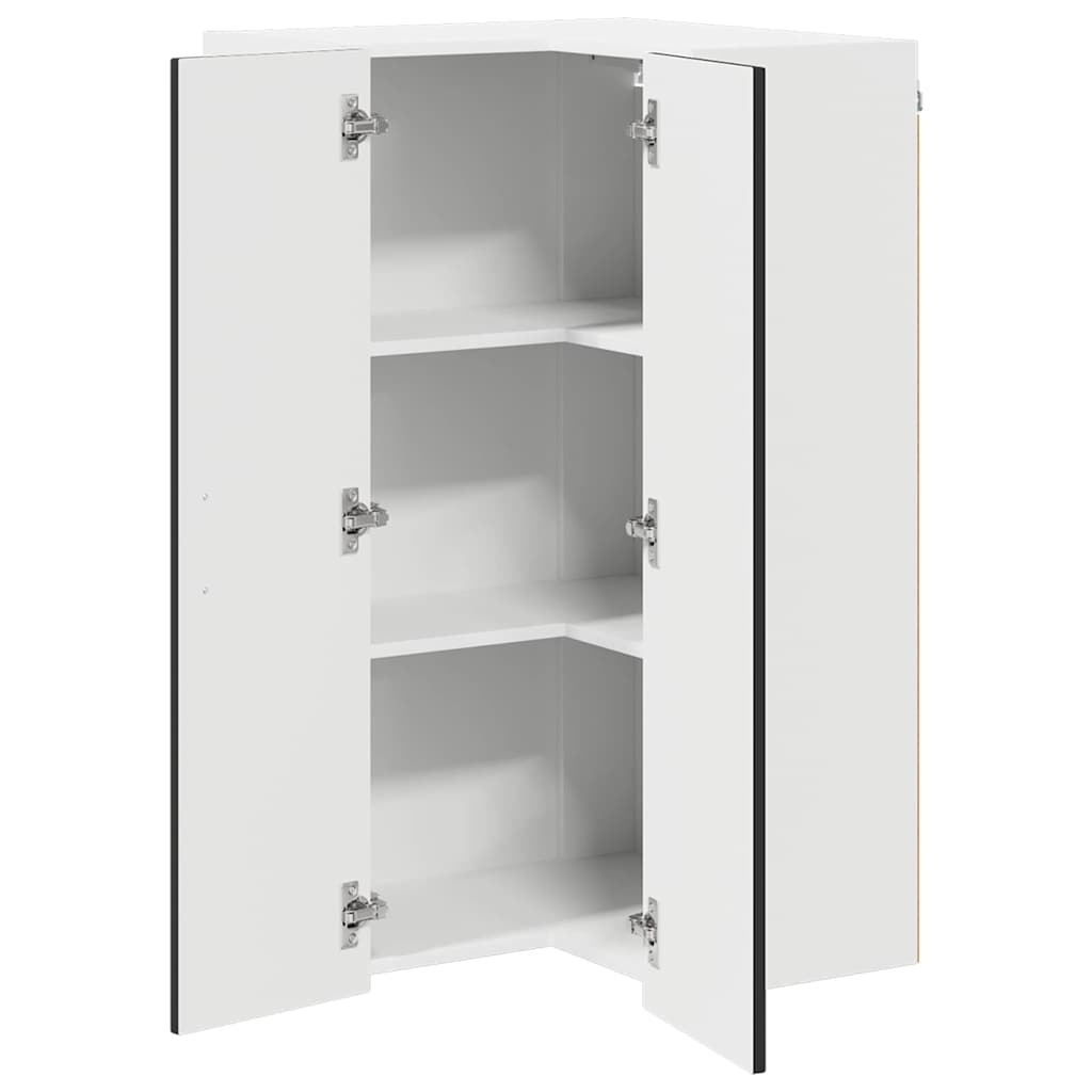 Vægskab til køkken Sort 57 x 57 x 100 cm Konstrueret træ