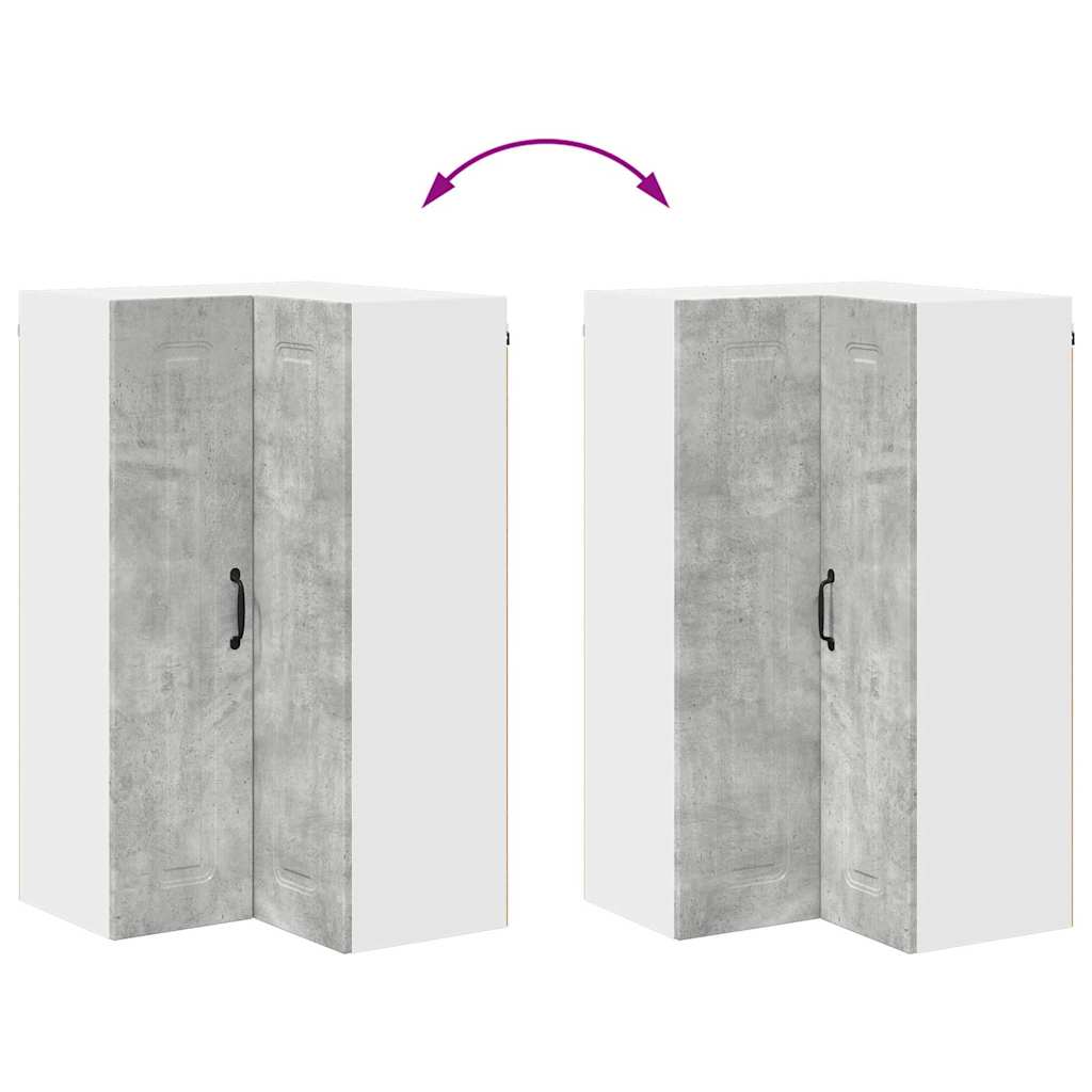 Vægskab til køkken Beton Grå 57 x 57 x 100 cm Konstrueret træ