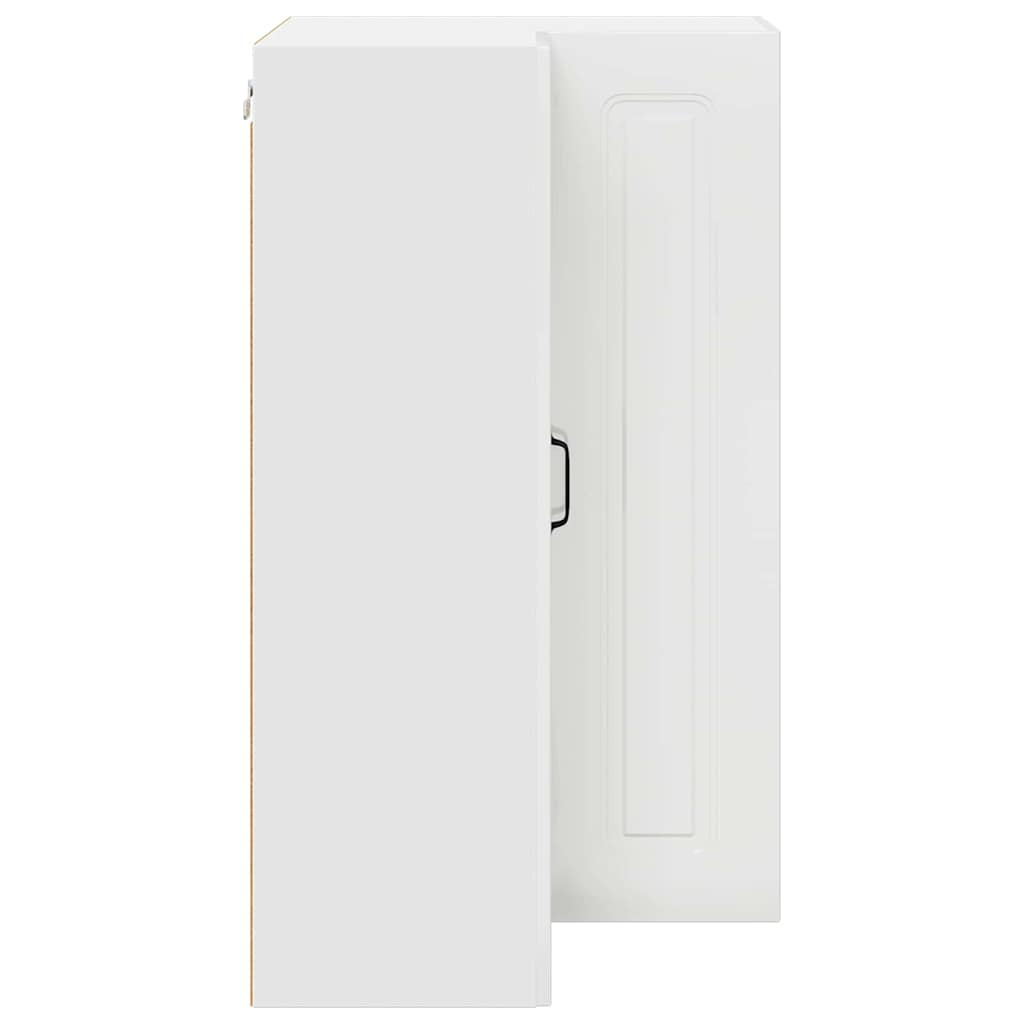 Vægskab til køkken med hylde Høj gloss hvid 57 x 57 x 100 cm