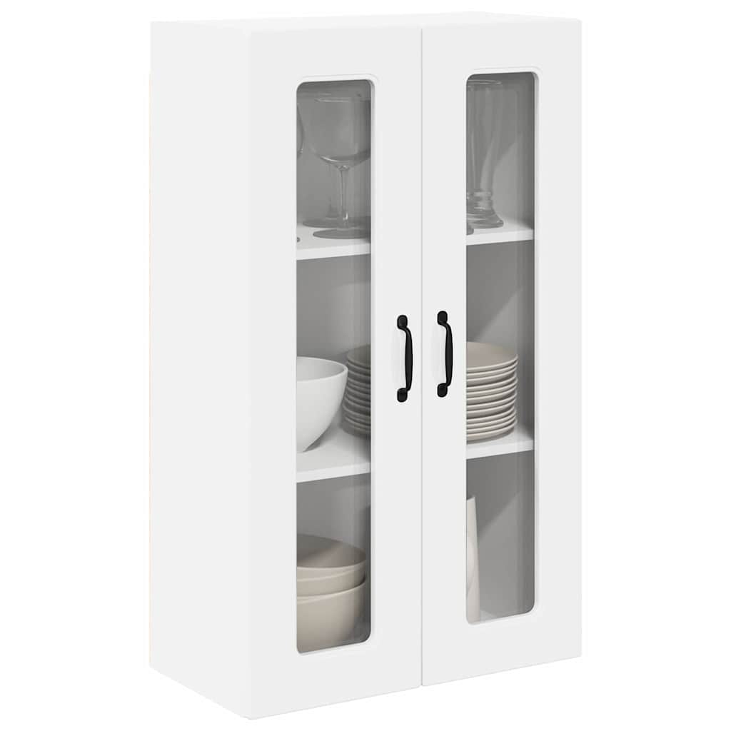 Vægskab til køkken med hylde Høj gloss hvid 60 x 31 x 100 cm