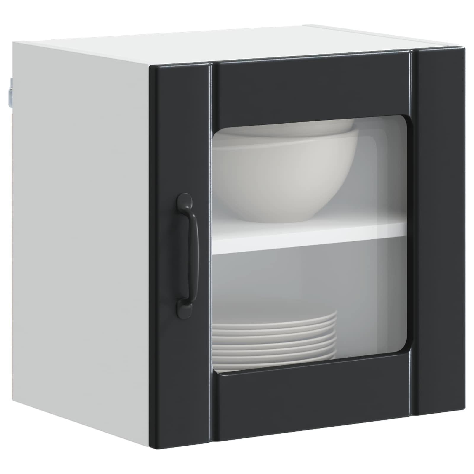 Væglågskab LUCCA 2 pcs Sort 40 x 31 x 40 cm Konstrueret træ