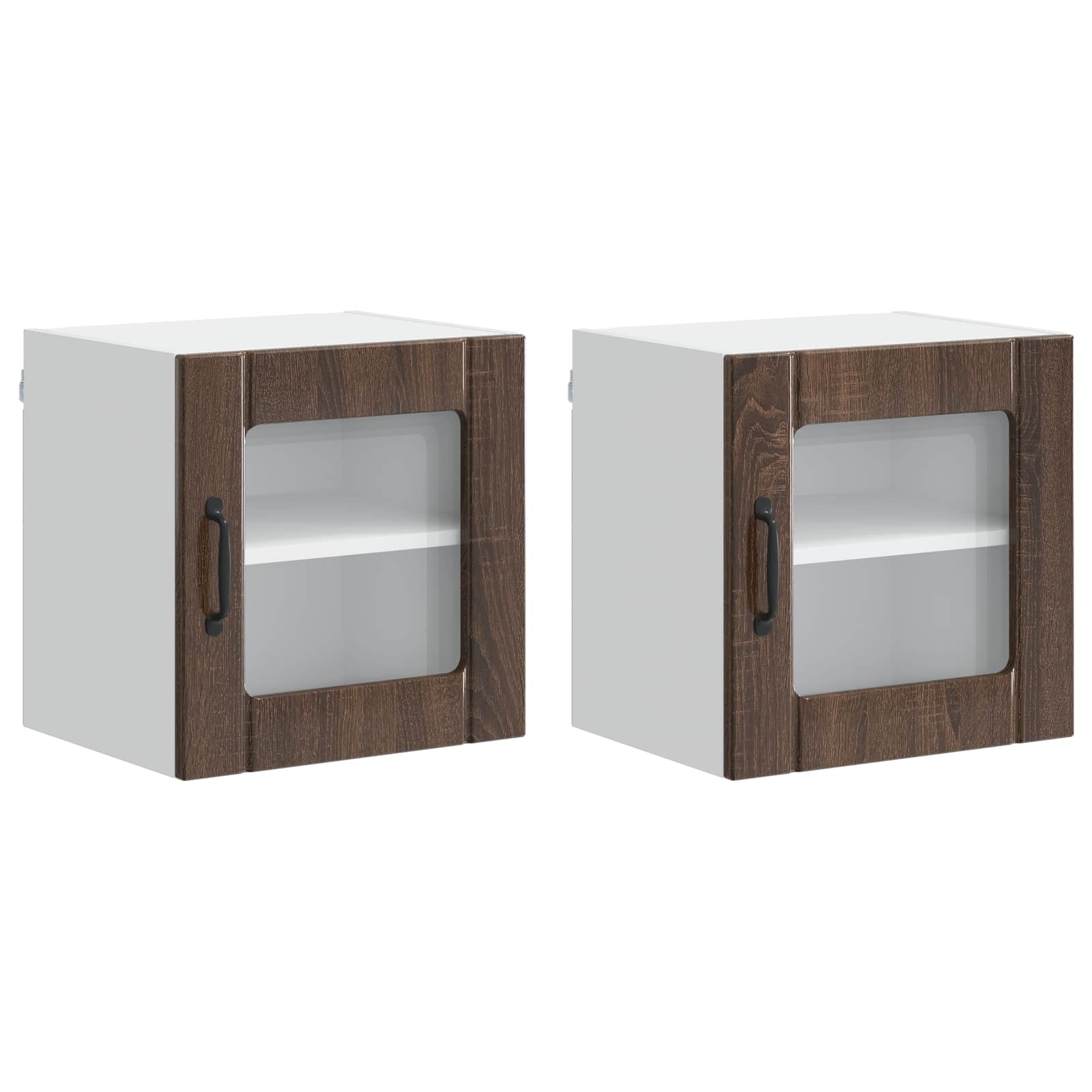 Væglågskab LUCCA 2 pcs Brunt eg 40 x 31 x 40 cm Konstrueret træ