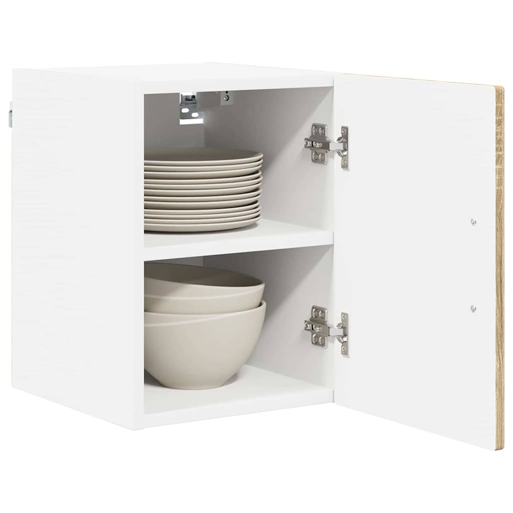 Vægskab LUCCA 2 pcs Sonoma-eg 30 x 31 x 40 cm Konstrueret træ