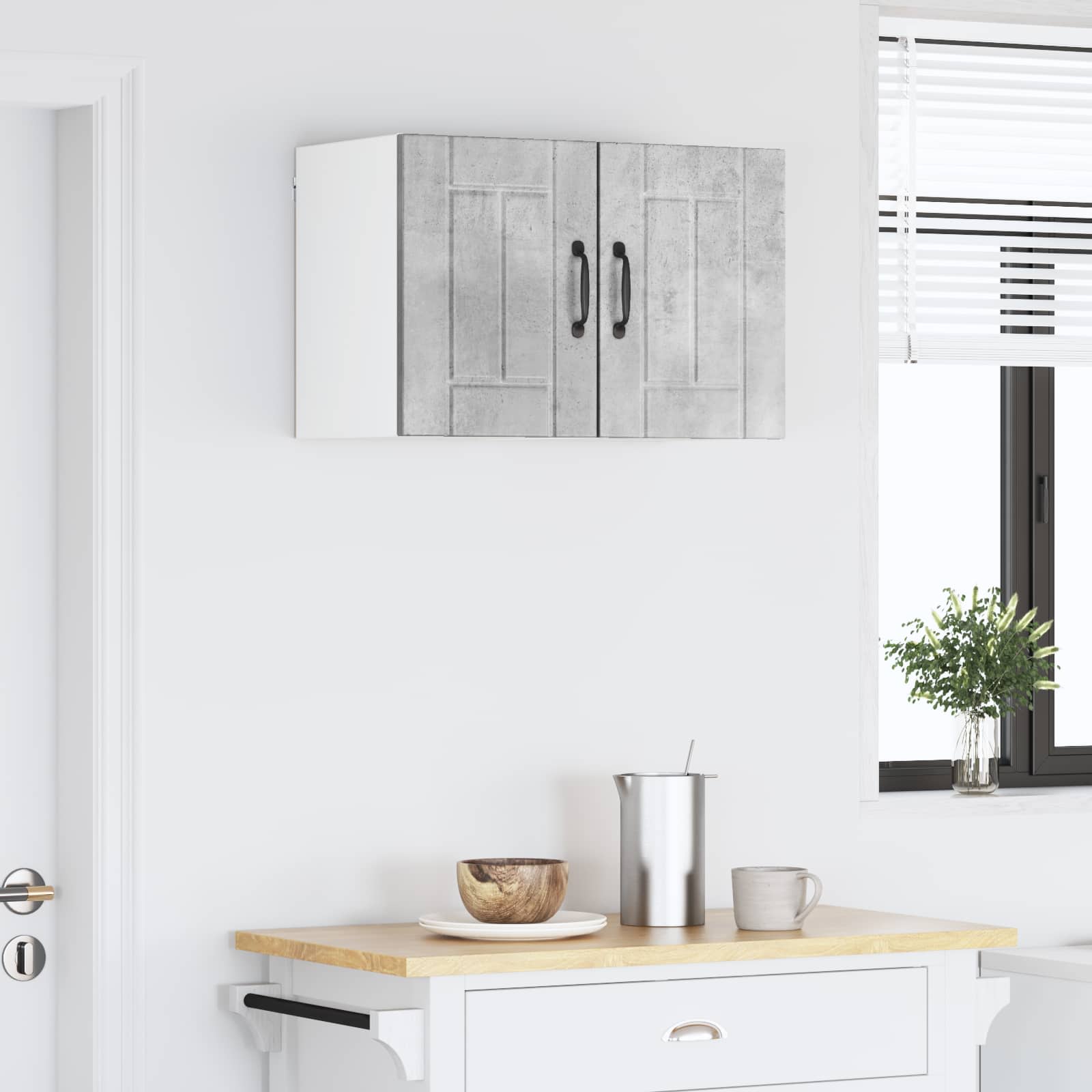Vægskab LUCCA 2 pcs Betongrå 30 x 31 x 40 cm Konstrueret træ