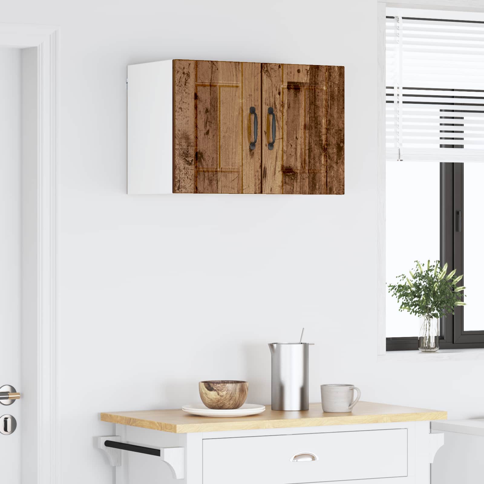 Vægskab LUCCA 2 pcs Gammelt træ 30 x 31 x 40 cm Konstrueret træ
