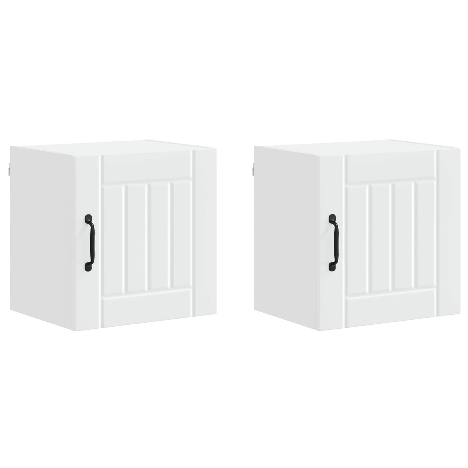 Køkkenskab 2 pcs Hvid 40 x 31 x 40 cm Konstrueret træ