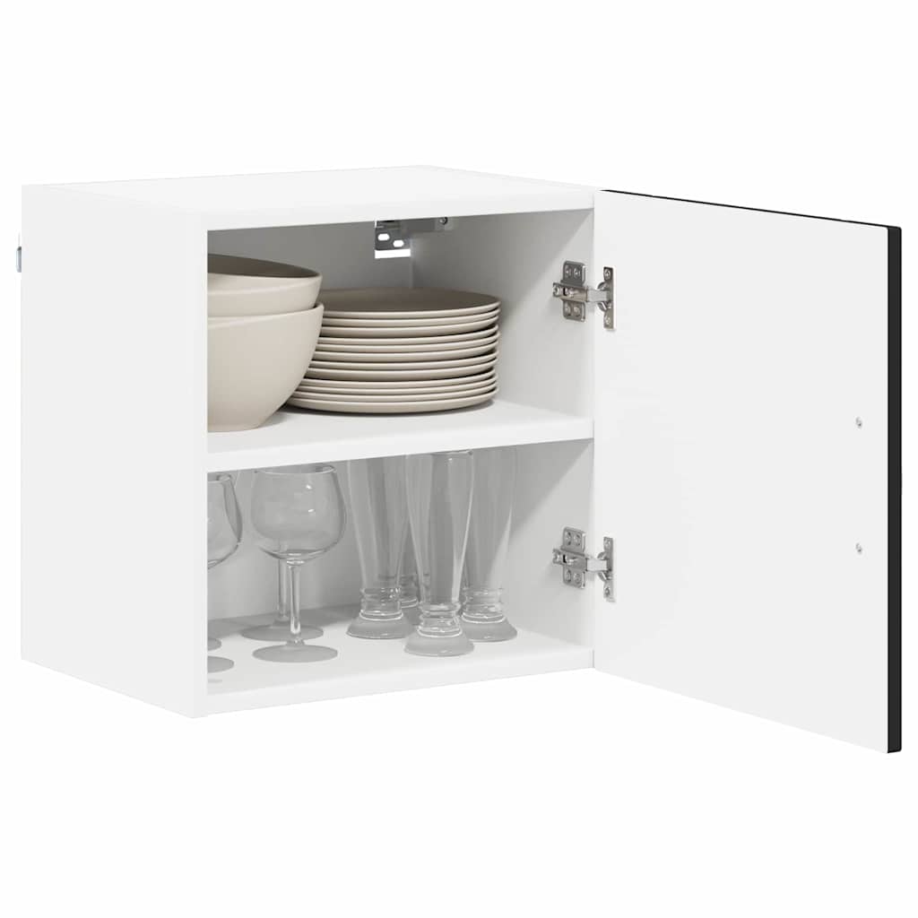 Vægskab LUCCA 2 pcs Sort 40 x 31 x 40 cm Konstrueret træ