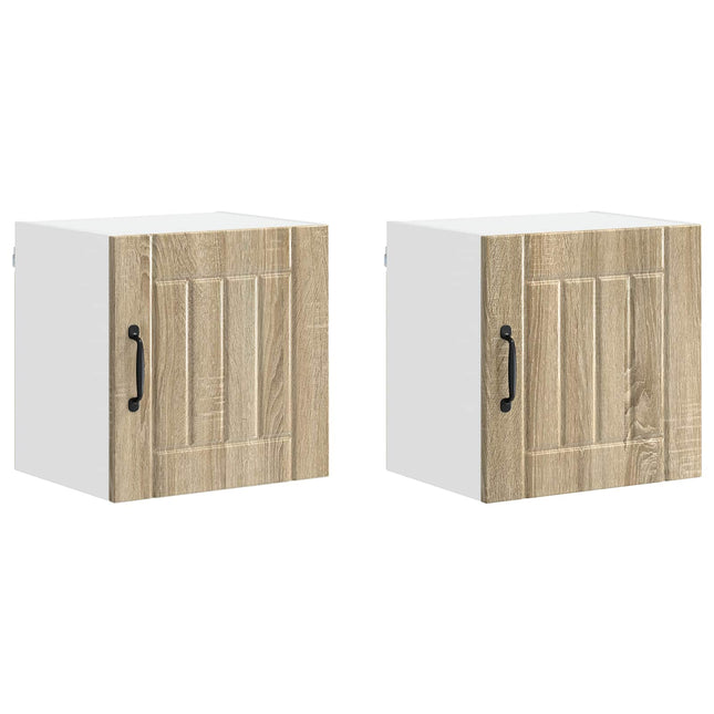 Vægskab LUCCA 2 pcs Sonoma-eg 40 x 31 x 40 cm Konstrueret træ