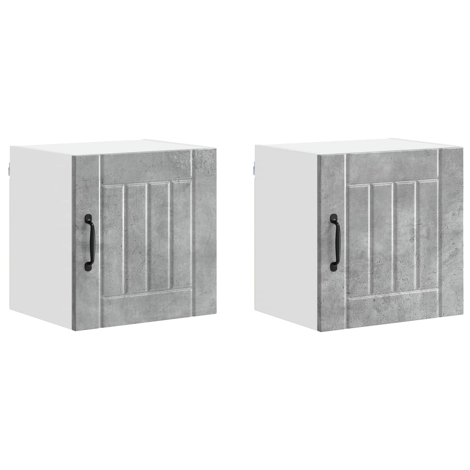 Vægskab LUCCA 2 pcs Betongrå 40 x 31 x 40 cm Konstrueret træ