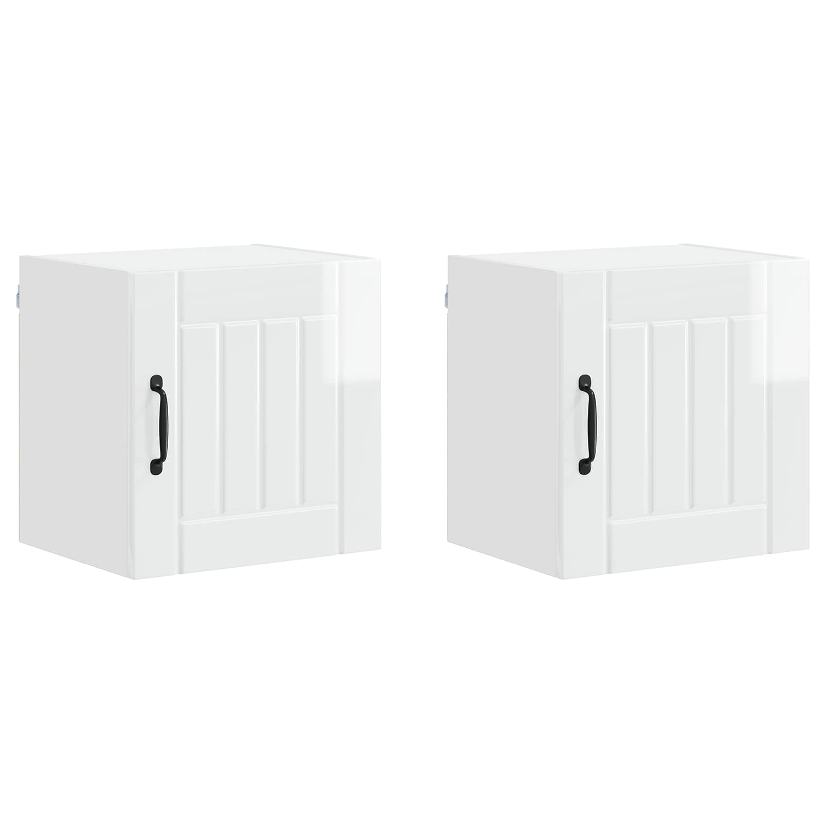 Vægskab LUCCA 2 pcs Hvid højglans 40 x 31 x 40 cm