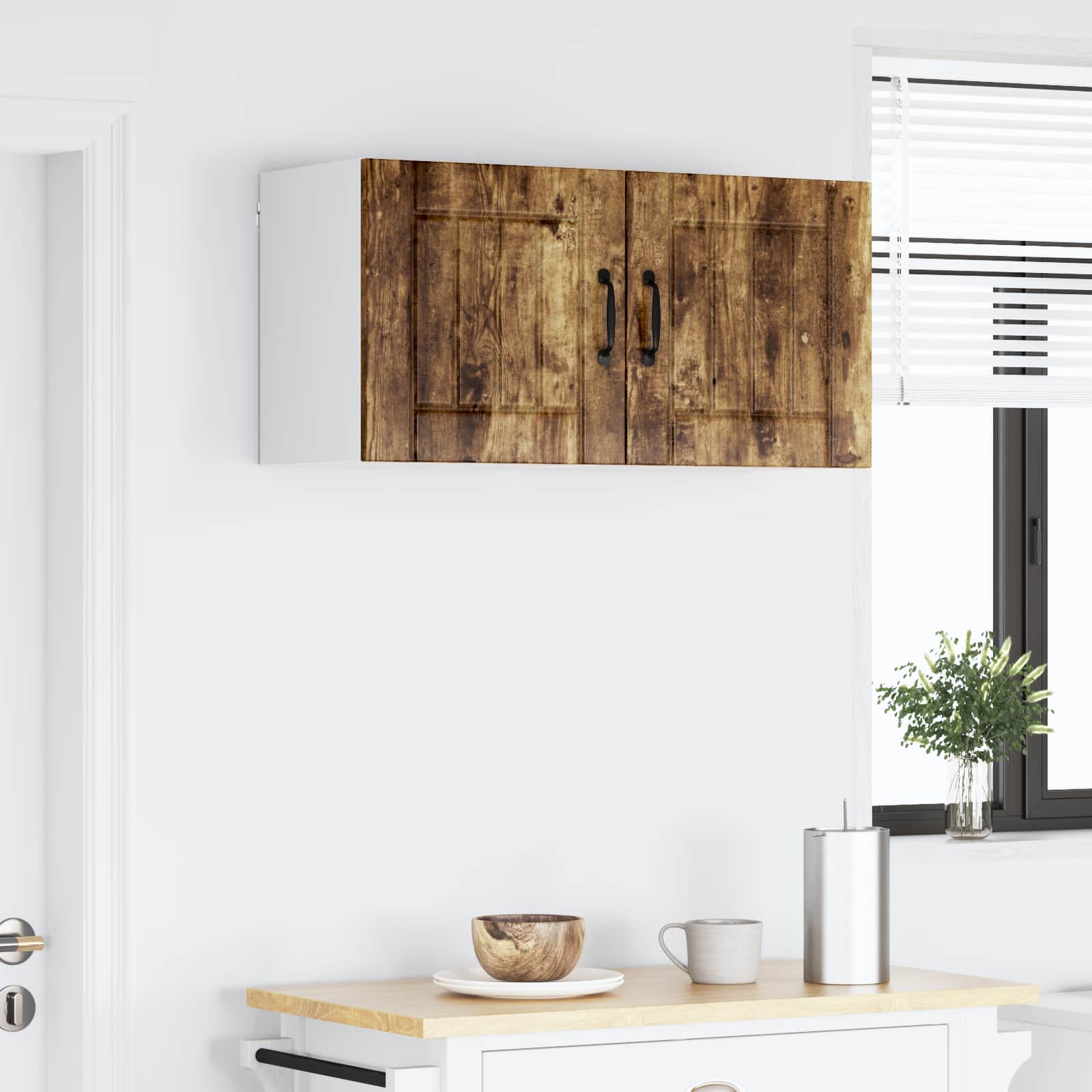 Vægskab LUCCA 2 pcs Røget eg 40 x 31 x 40 cm Konstrueret træ