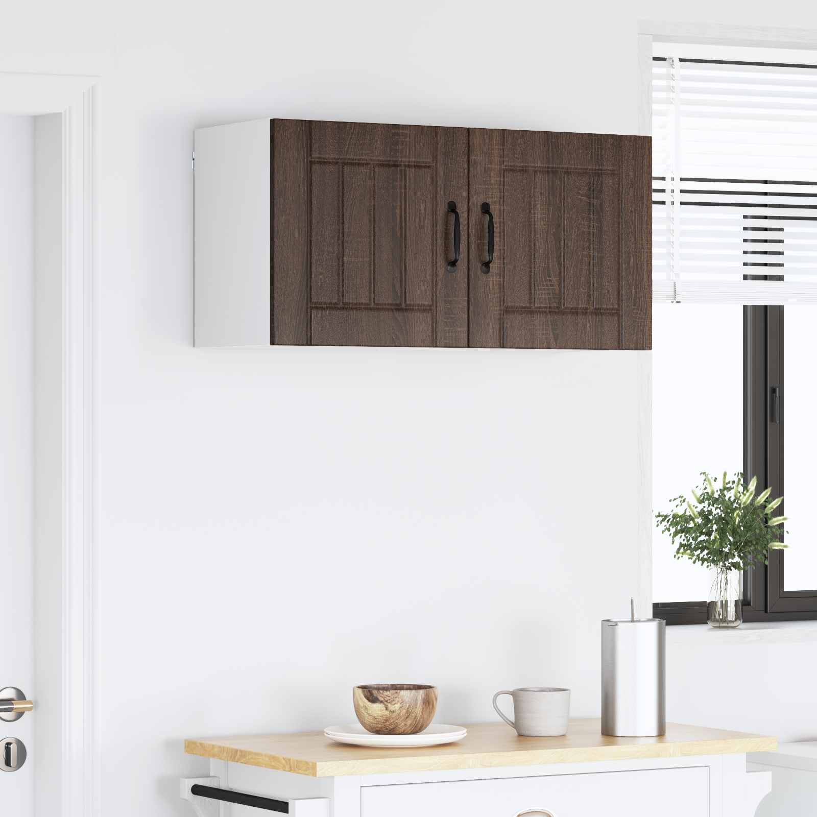 Vægskab LUCCA 2 pcs Brunt eg 40 x 31 x 40 cm Konstrueret træ