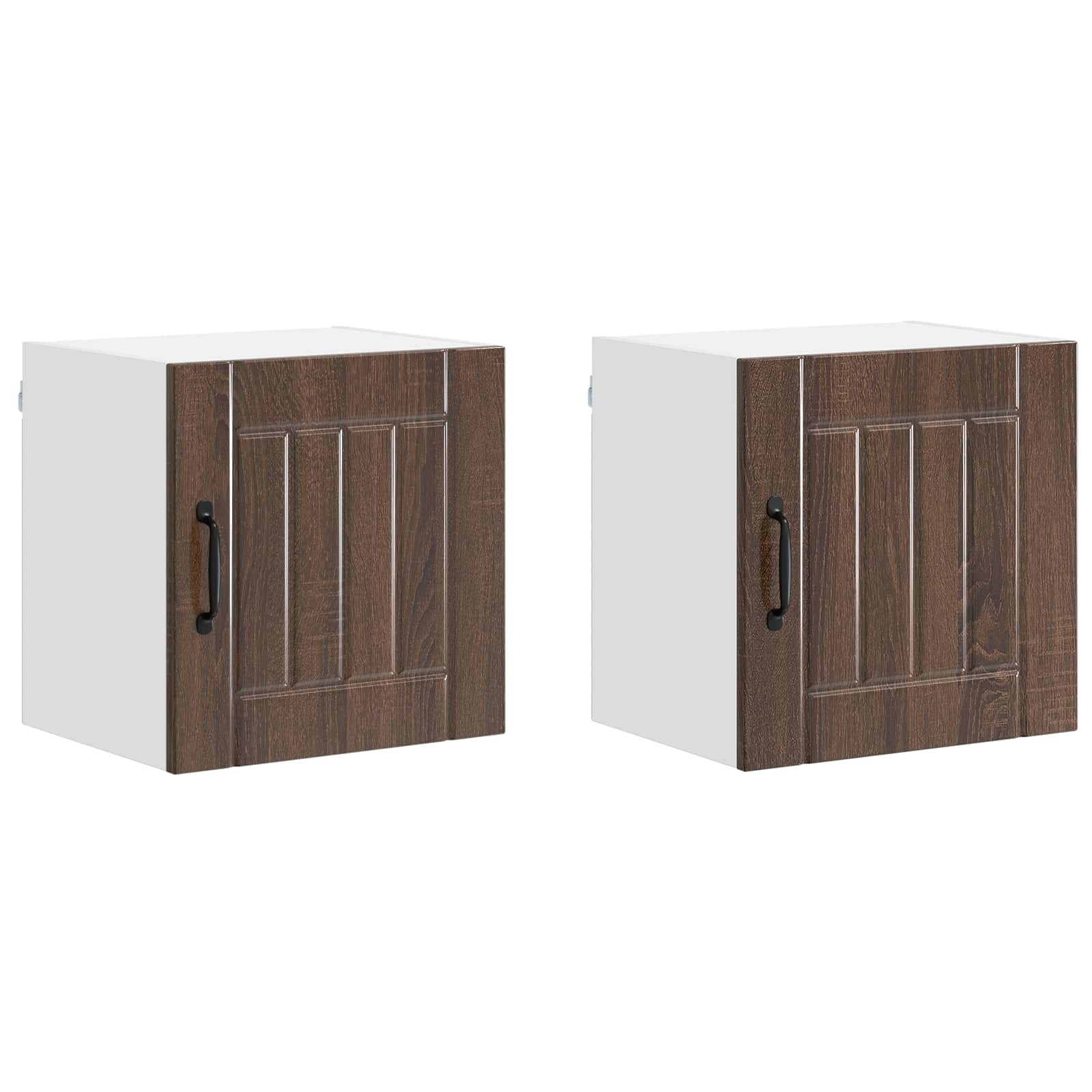 Vægskab LUCCA 2 pcs Brunt eg 40 x 31 x 40 cm Konstrueret træ