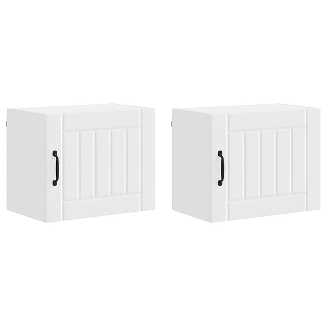 Vægskab LUCCA 2 pcs Hvid 50 x 31 x 40 cm Konstrueret træ