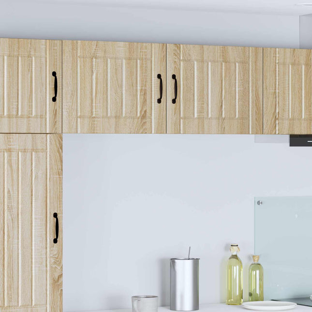 Vægskab LUCCA 2 pcs Sonoma-eg 50 x 31 x 40 cm Konstrueret træ
