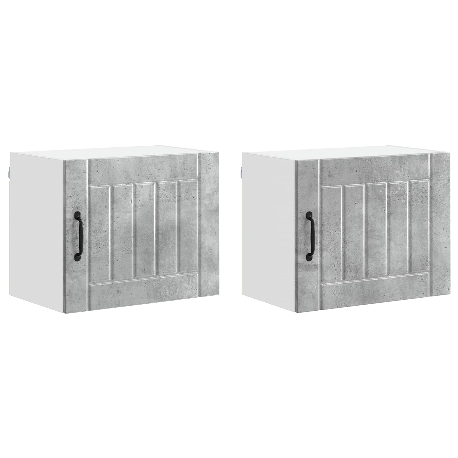 Vægskab LUCCA 2 pcs Betongrå 50 x 31 x 40 cm Konstrueret træ