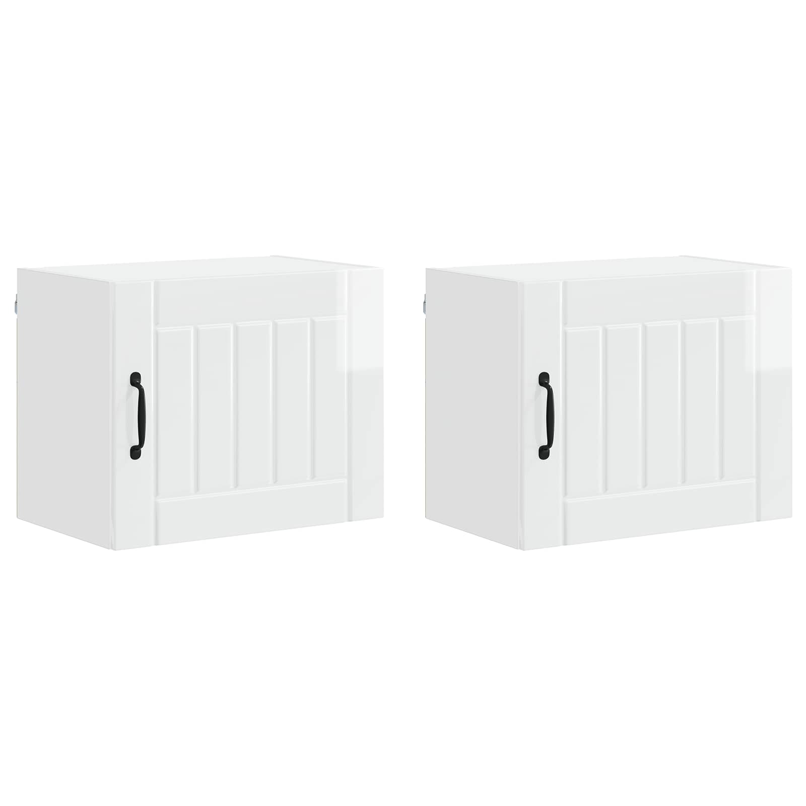 Vægskab LUCCA 2 pcs Hvid højglans 50 x 31 x 40 cm