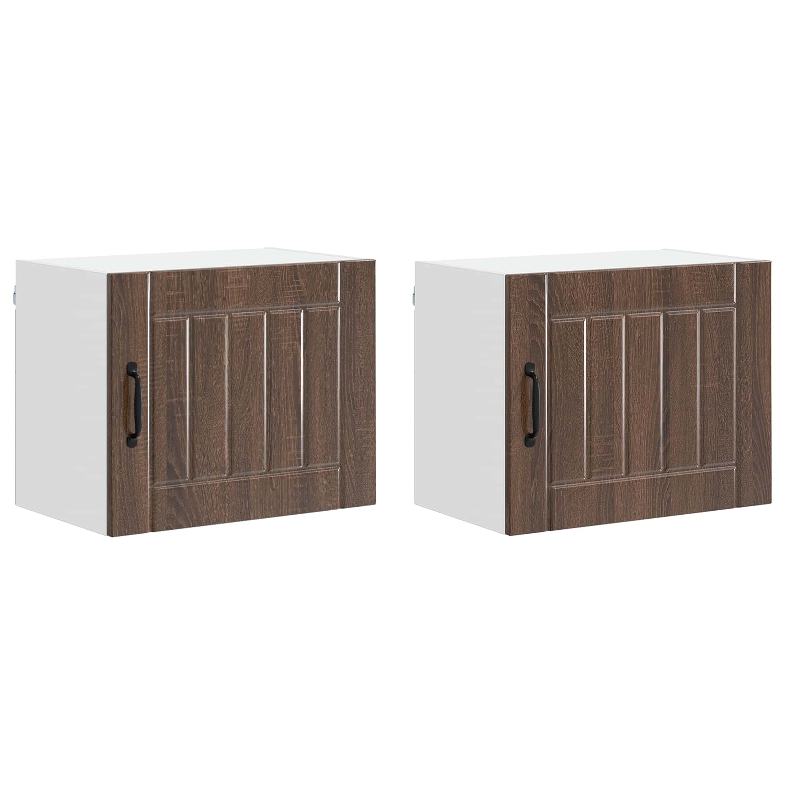 Vægskab LUCCA 2 pcs Brunt eg 50 x 31 x 40 cm Konstrueret træ