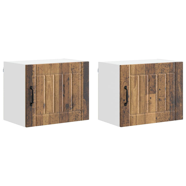 Vægskab LUCCA 2 pcs Gammelt træ 50 x 31 x 40 cm Konstrueret træ