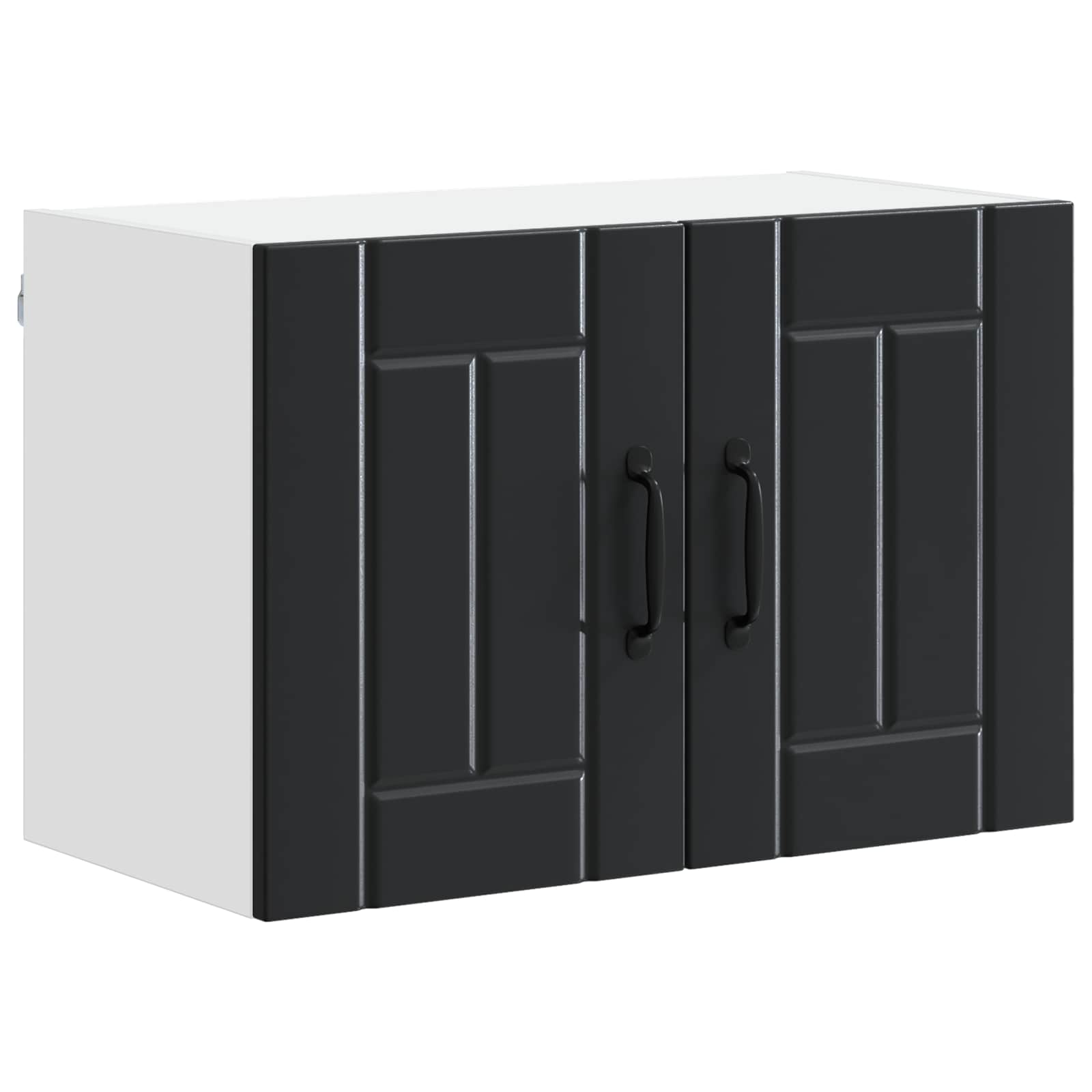 Vægskab LUCCA 2 pcs Sort 60 x 31 x 40 cm Konstrueret træ