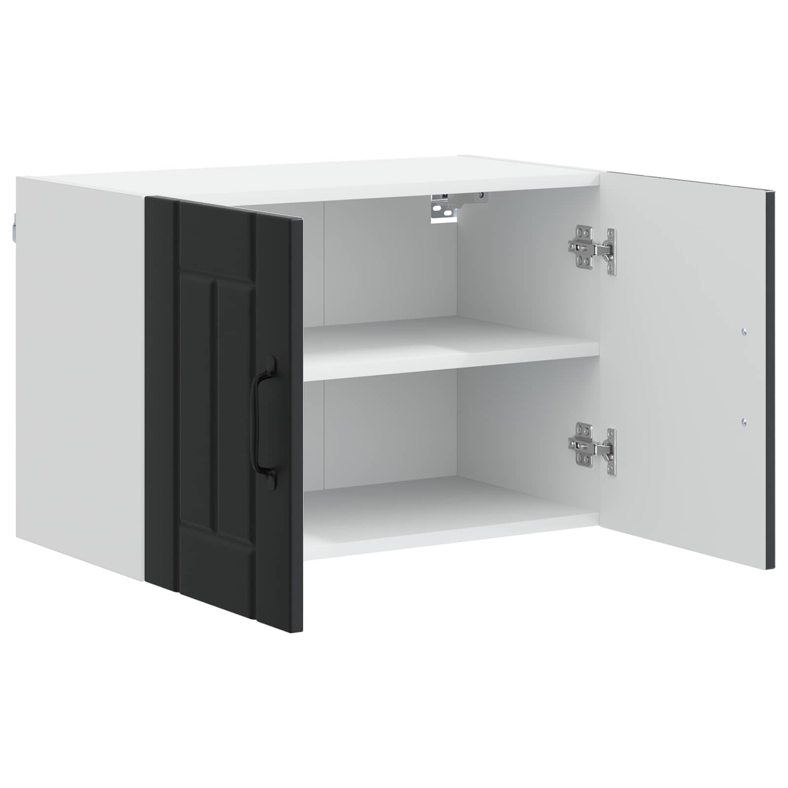Vægskab LUCCA 2 pcs Sort 60 x 31 x 40 cm Konstrueret træ