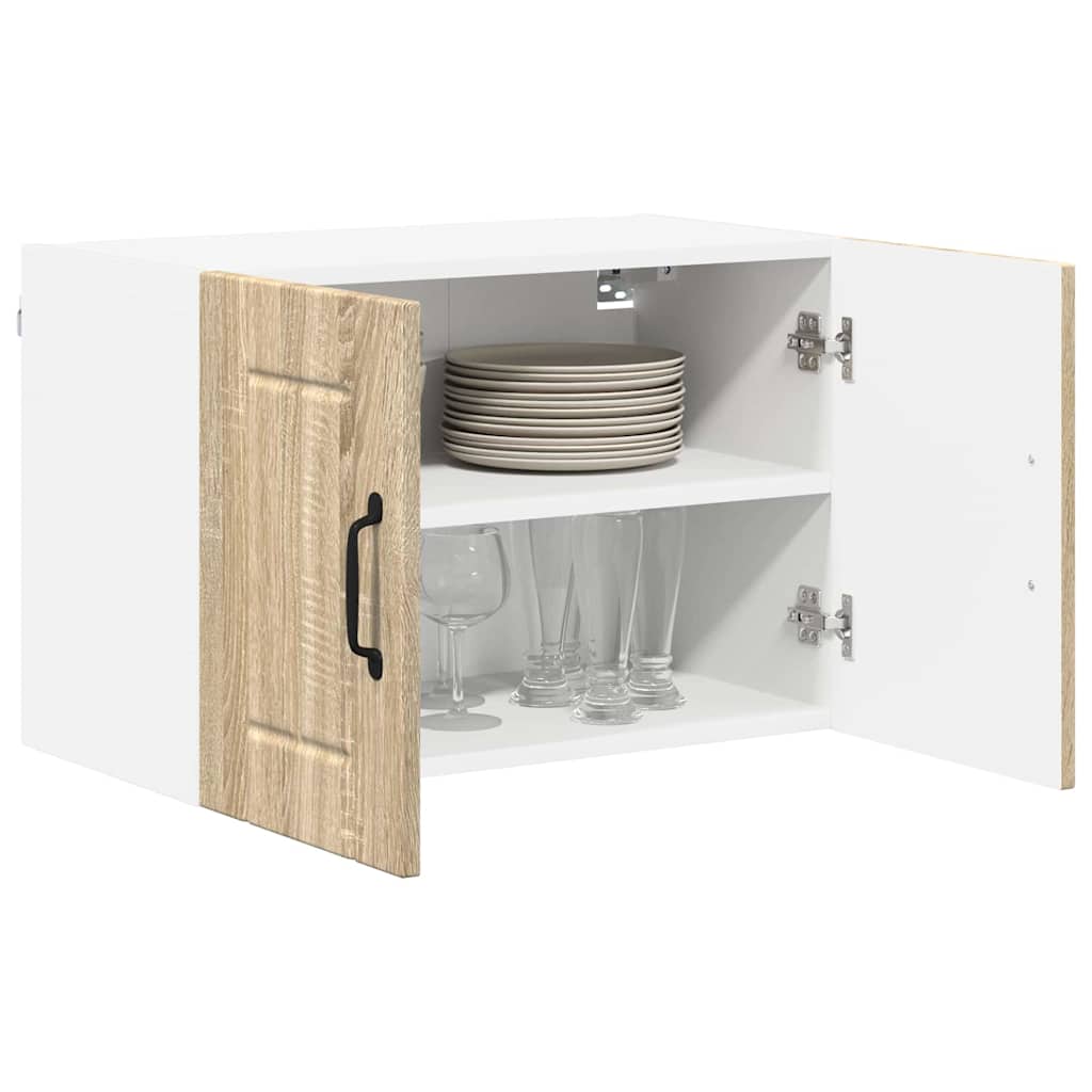 Køkkenvægskabe 2 pcs Sonoma eg 60 x 31 x 40 cm Konstrueret træ