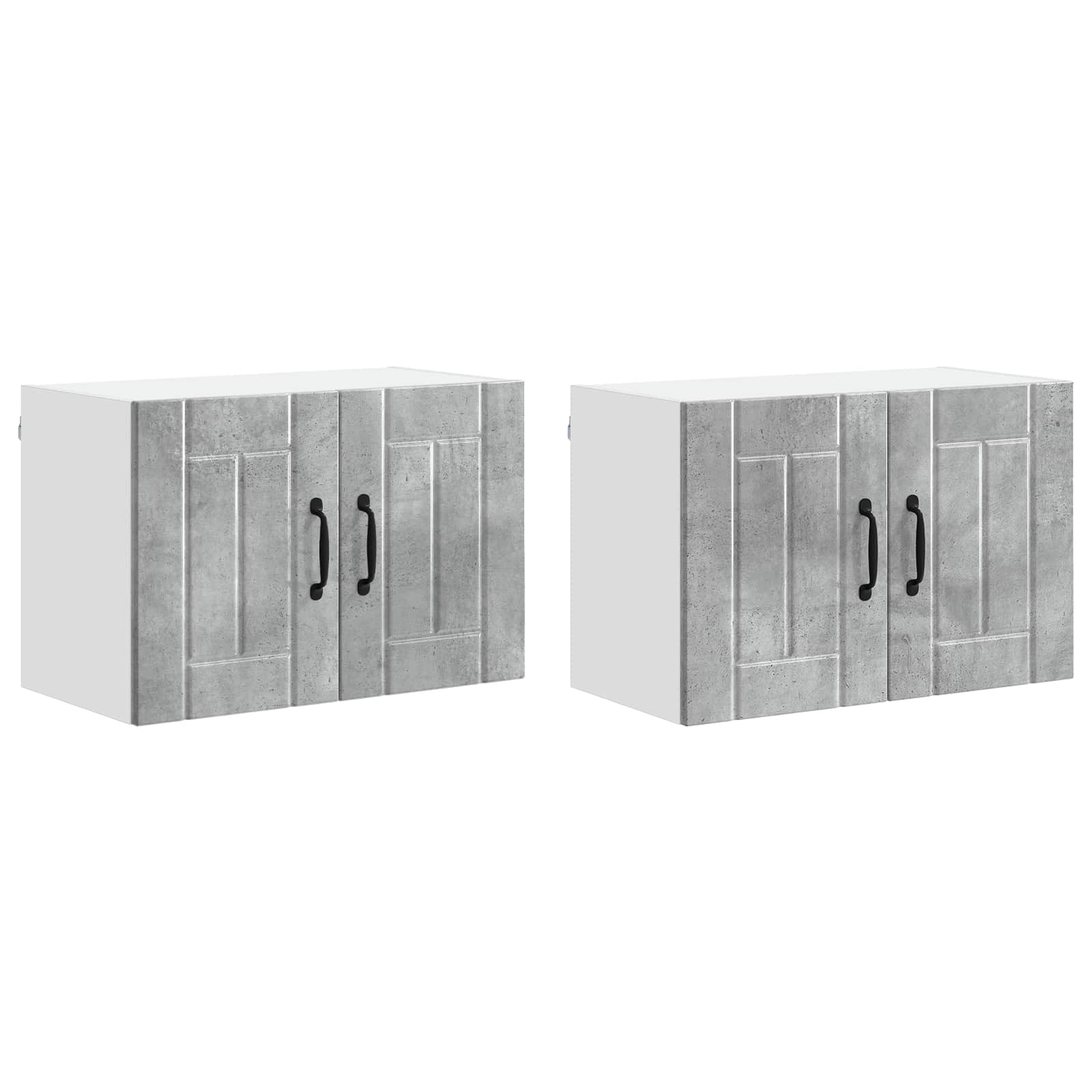 Vægskab LUCCA 2 pcs Betongrå 60 x 31 x 40 cm Konstrueret træ