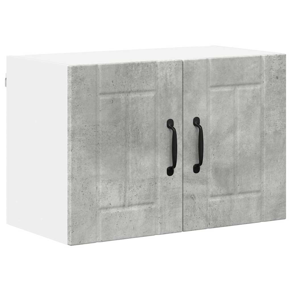 Køkkenvægskabe 2 pcs Beton Grå 60 x 31 x 40 cm Konstrueret træ