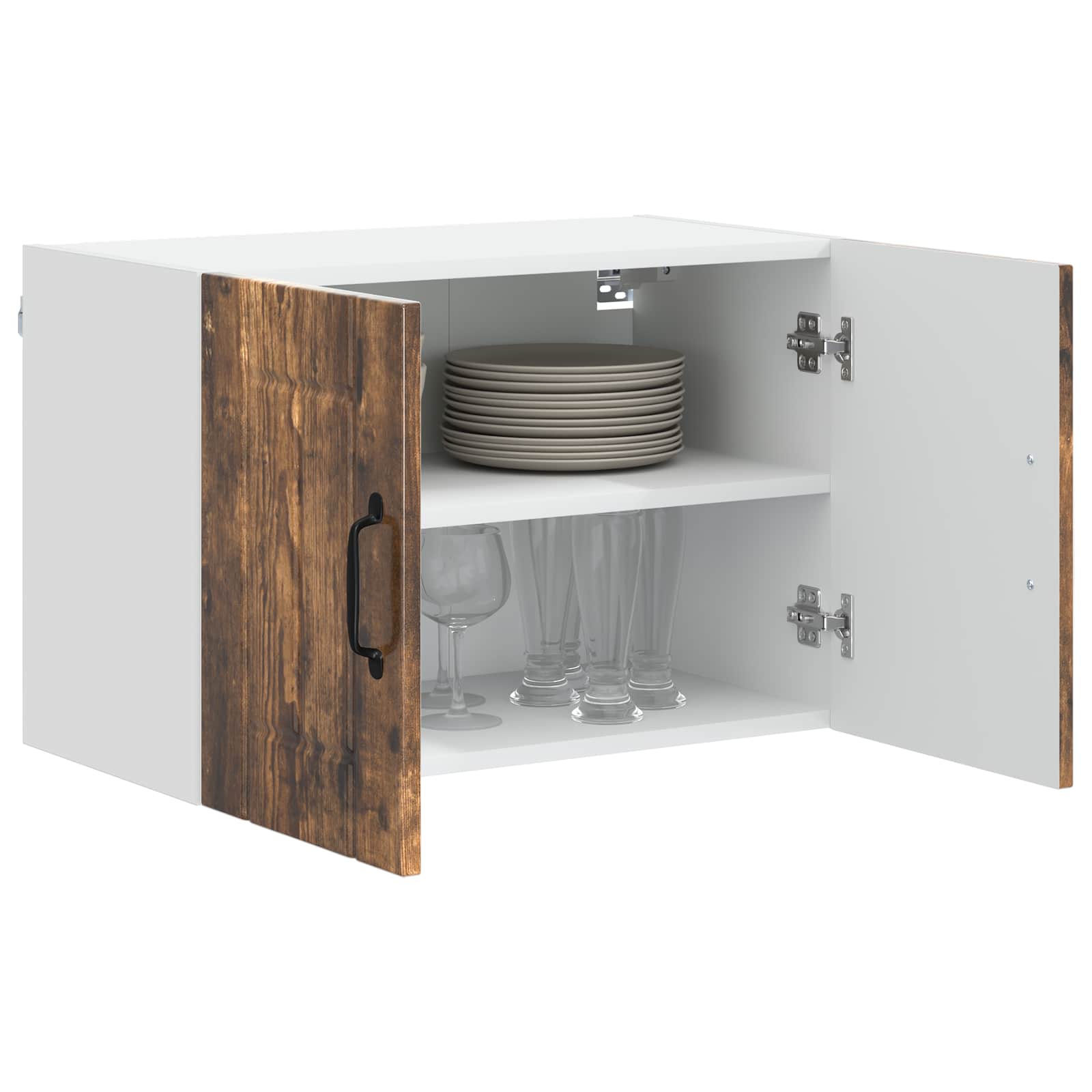 Vægskab LUCCA 2 pcs Røget eg 60 x 31 x 40 cm Konstrueret træ