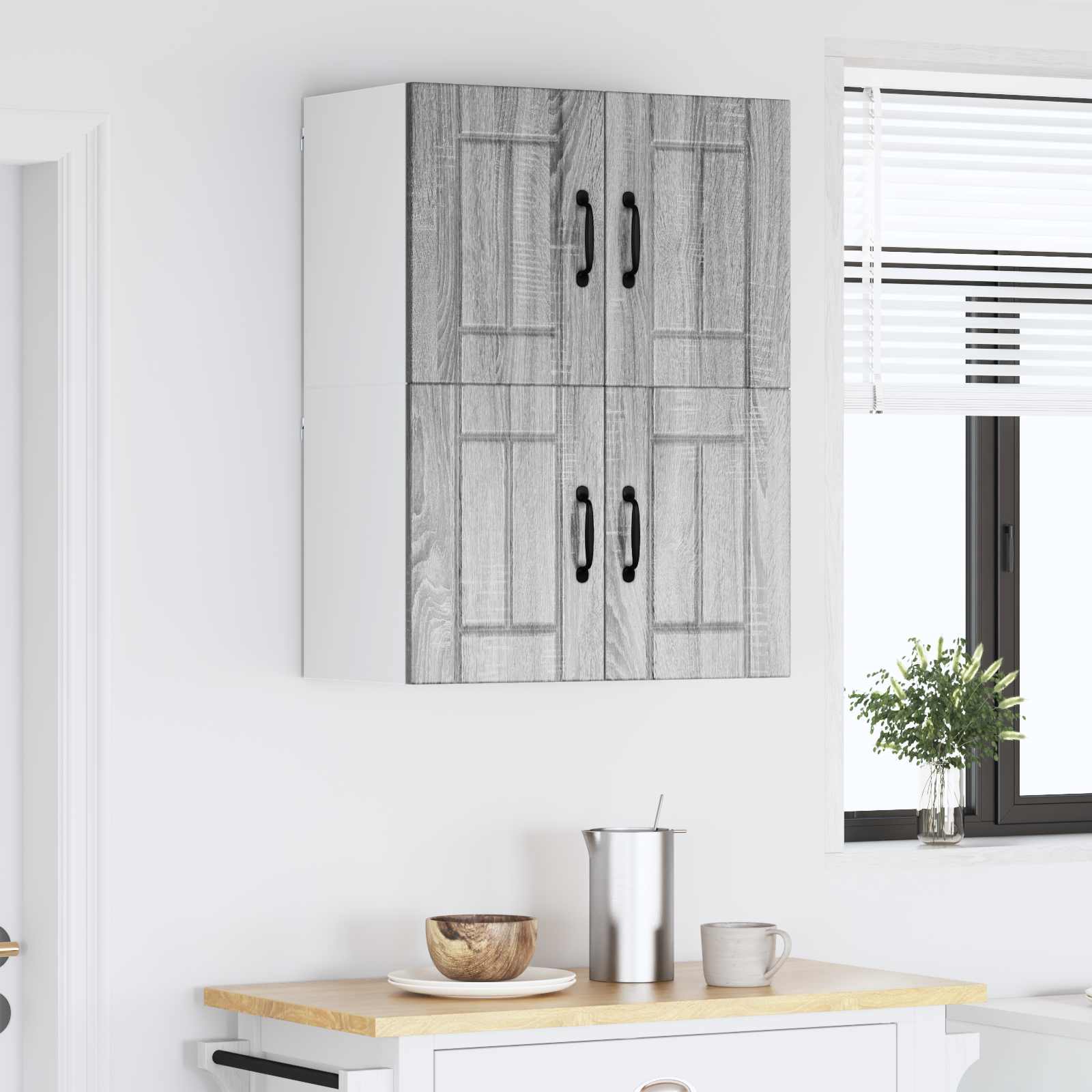 Vægskab LUCCA 2 pcs Grå sonoma-eg 60 x 31 x 40 cm