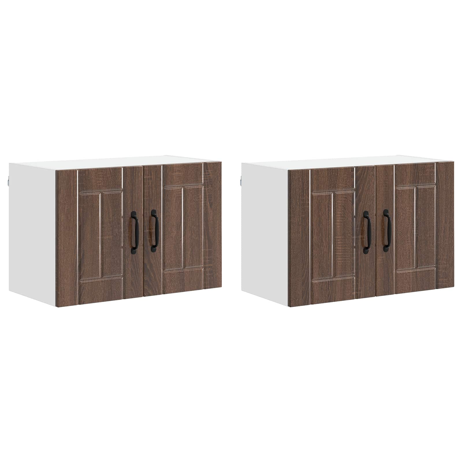 Vægskab LUCCA 2 pcs Brunt eg 60 x 31 x 40 cm Konstrueret træ