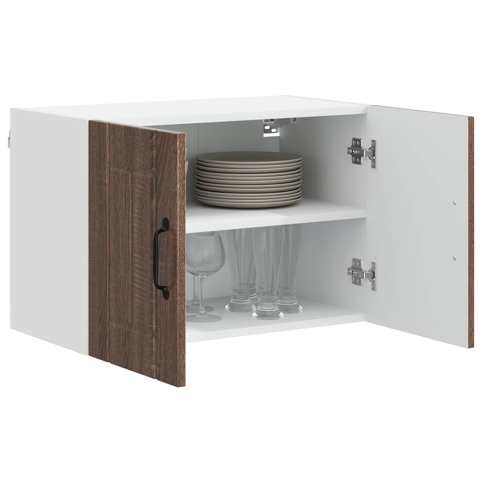 Vægskab LUCCA 2 pcs Brunt eg 60 x 31 x 40 cm Konstrueret træ
