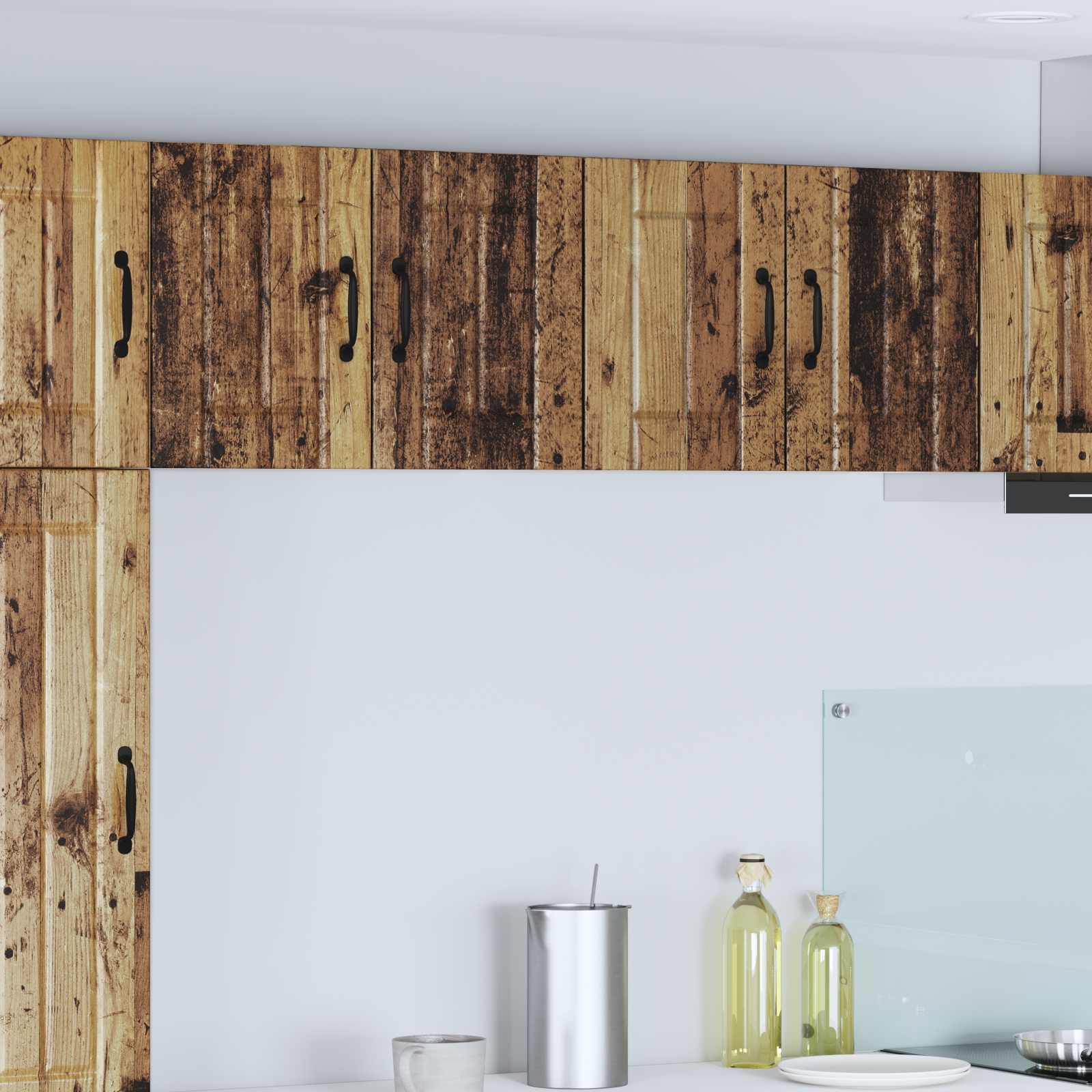 Vægskab LUCCA 2 pcs Gammelt træ 60 x 31 x 40 cm Konstrueret træ