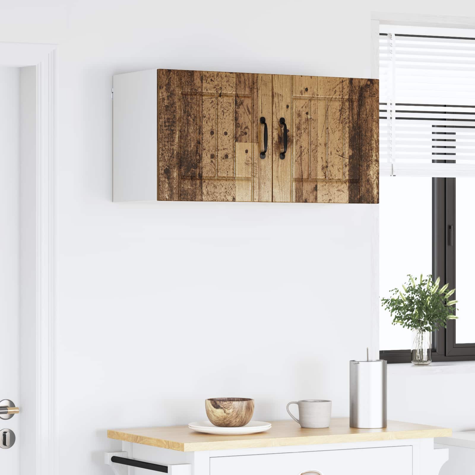 Vægskab LUCCA Gammelt træ 80 x 31 x 40 cm Konstrueret træ