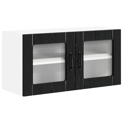 Væglågskab LUCCA Sort eg 80 x 31 x 40 cm Konstrueret træ